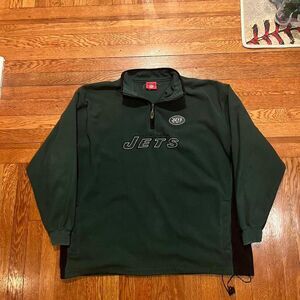 Y2K New‎ York jets quarter zip fleece jacket